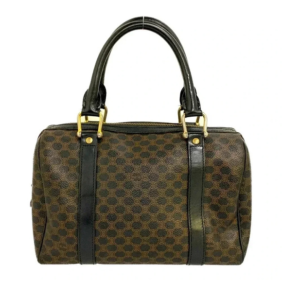 CÉLINE Black Coated  Canvas Macadam Handle  Bag - Picture 3 of 9